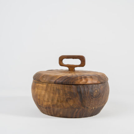 Kapaklı Ağaç Kase – Ceviz – Ekstra Büyük Boy