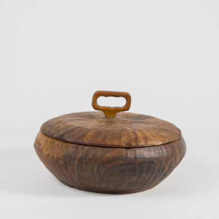 Kapaklı Ağaç Kase – Ceviz – Dev Boy