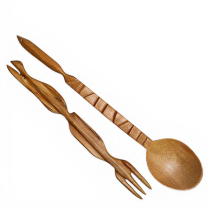 Ağaç Kaşık & Çatal Seti - Dev Boy